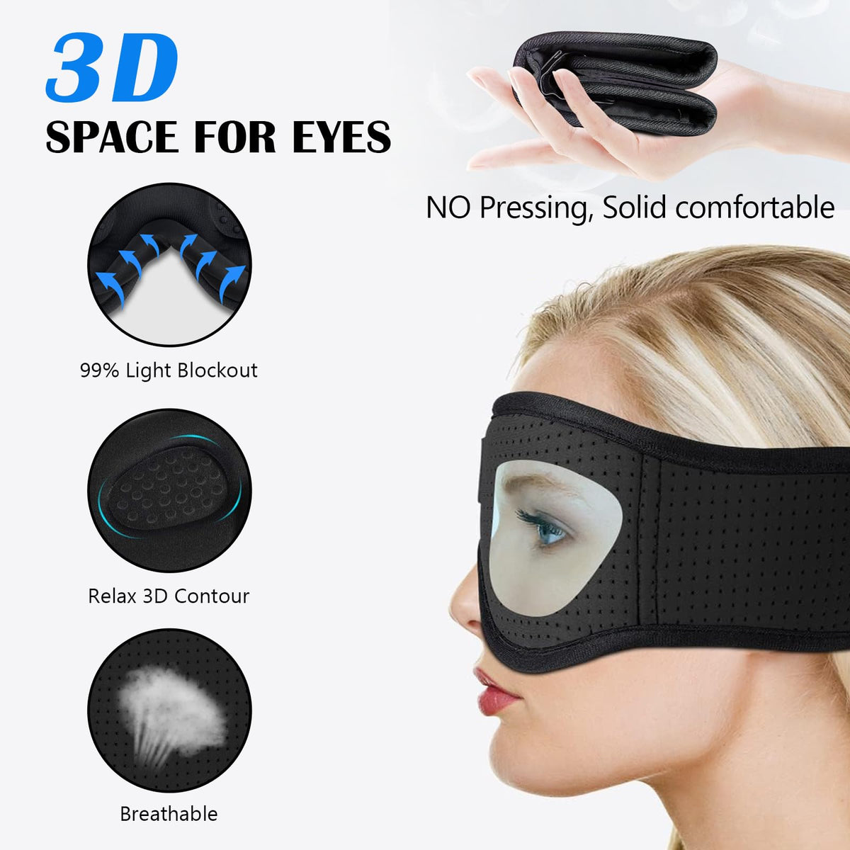 Sleep Mask with Bluetooth Headphones S698