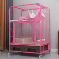 Heavy Duty Metal Cat Cage Dog Crate with Four Wheels Z908030