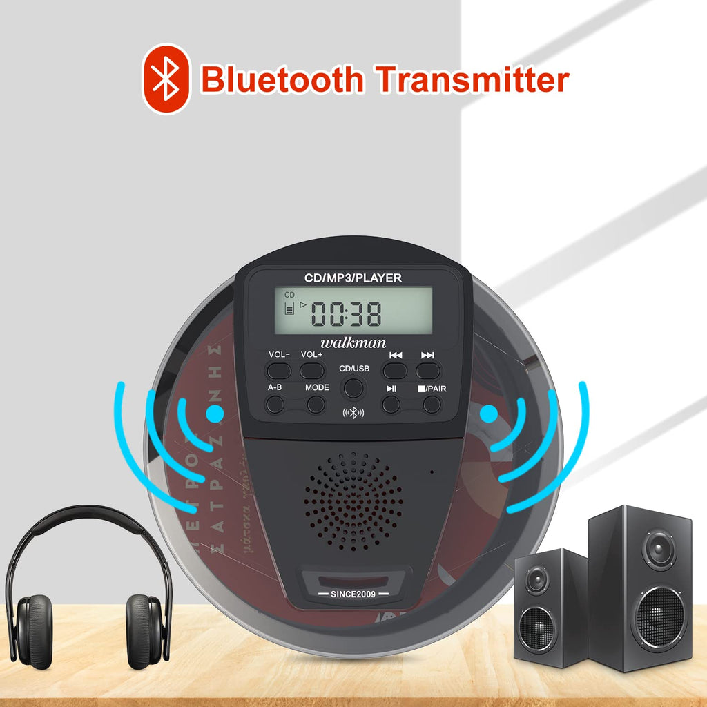 Rechargeable Portable CD Player with Bluetooth Q991