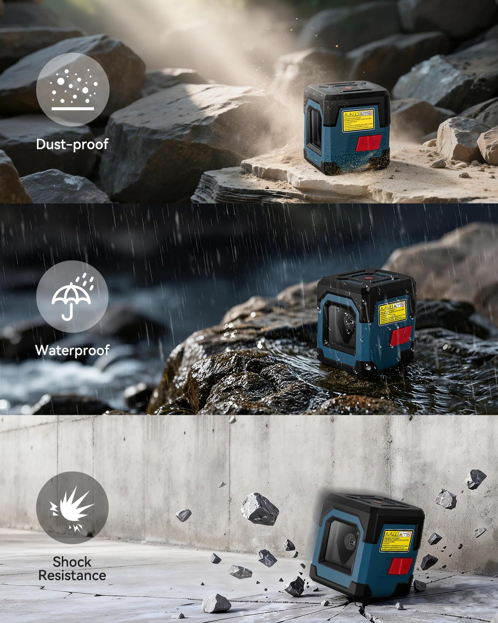 Cross Line Laser Level with Self-Leveling, Vertical and Horizontal Line, 360 Degree, Carrying Pouch, Battery Included C19135