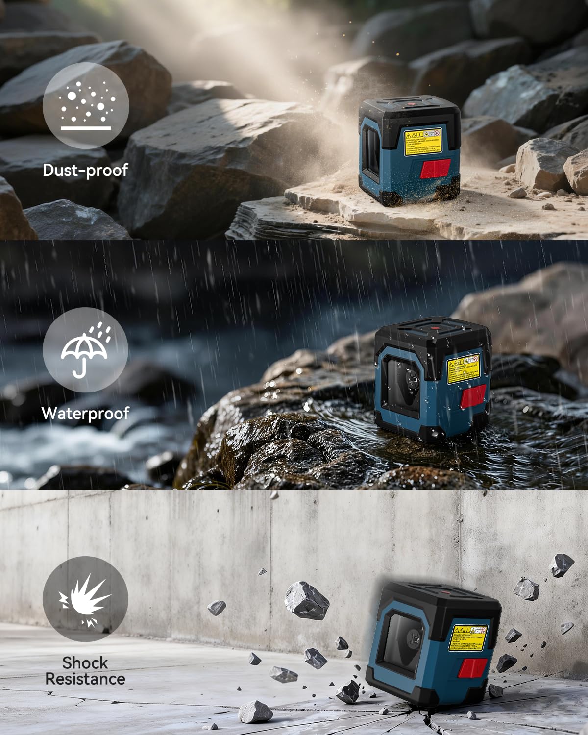 Cross Line Laser Level with Self-Leveling, Vertical and Horizontal Line, 360 Degree, Carrying Pouch, Battery Included C19135