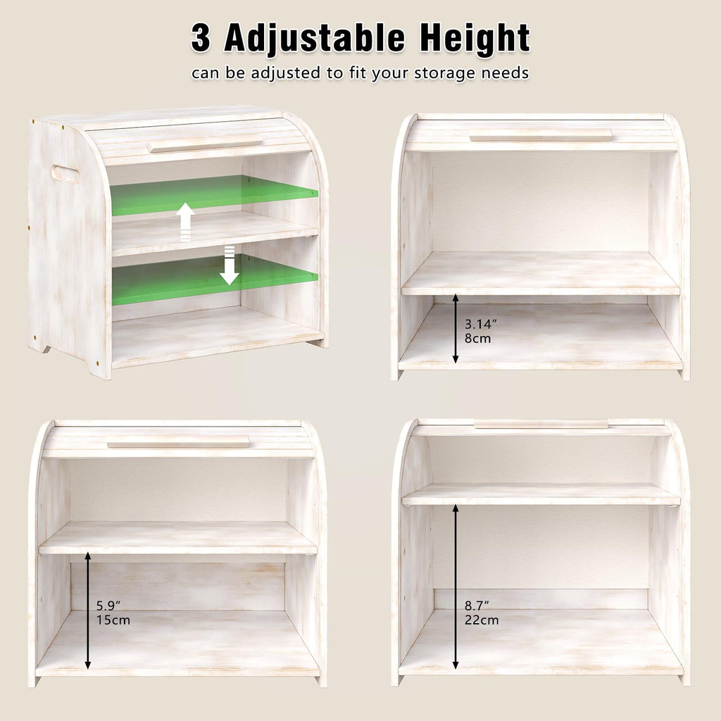 Bamboo Roll Top Bread Box U53617