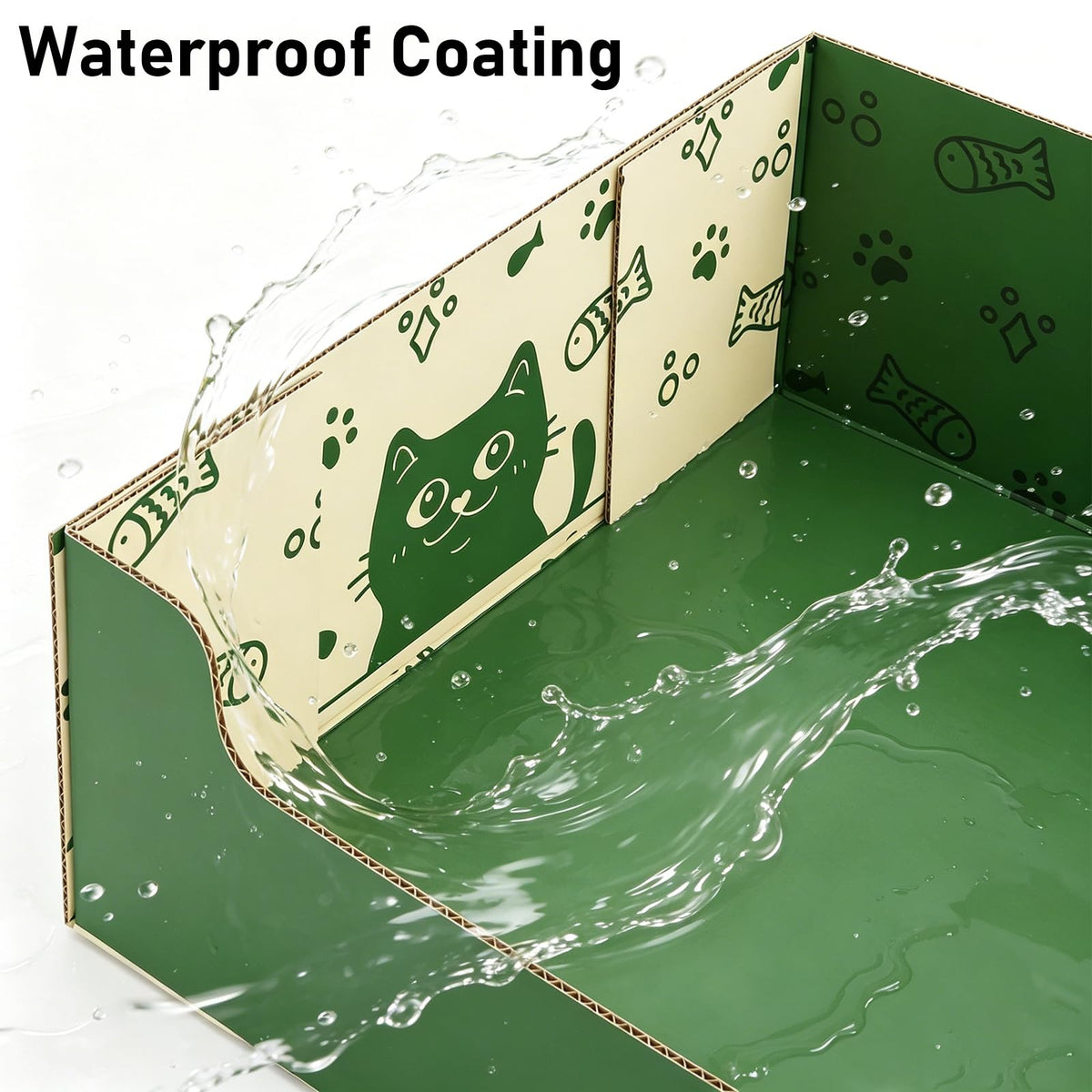 8 Pcs Disposable Cat Litter Box with Scoop J6118