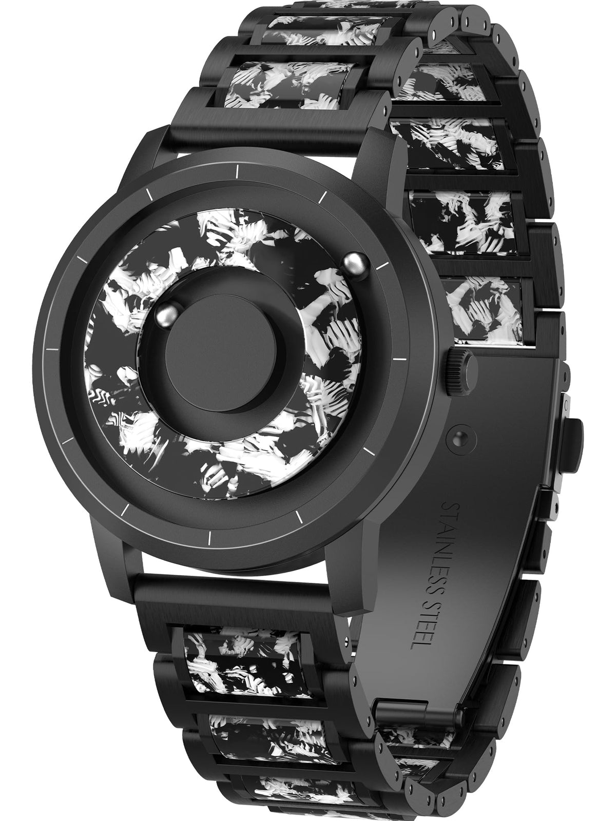 Magnetic Quartz Watch with Stainless Steel Band L878