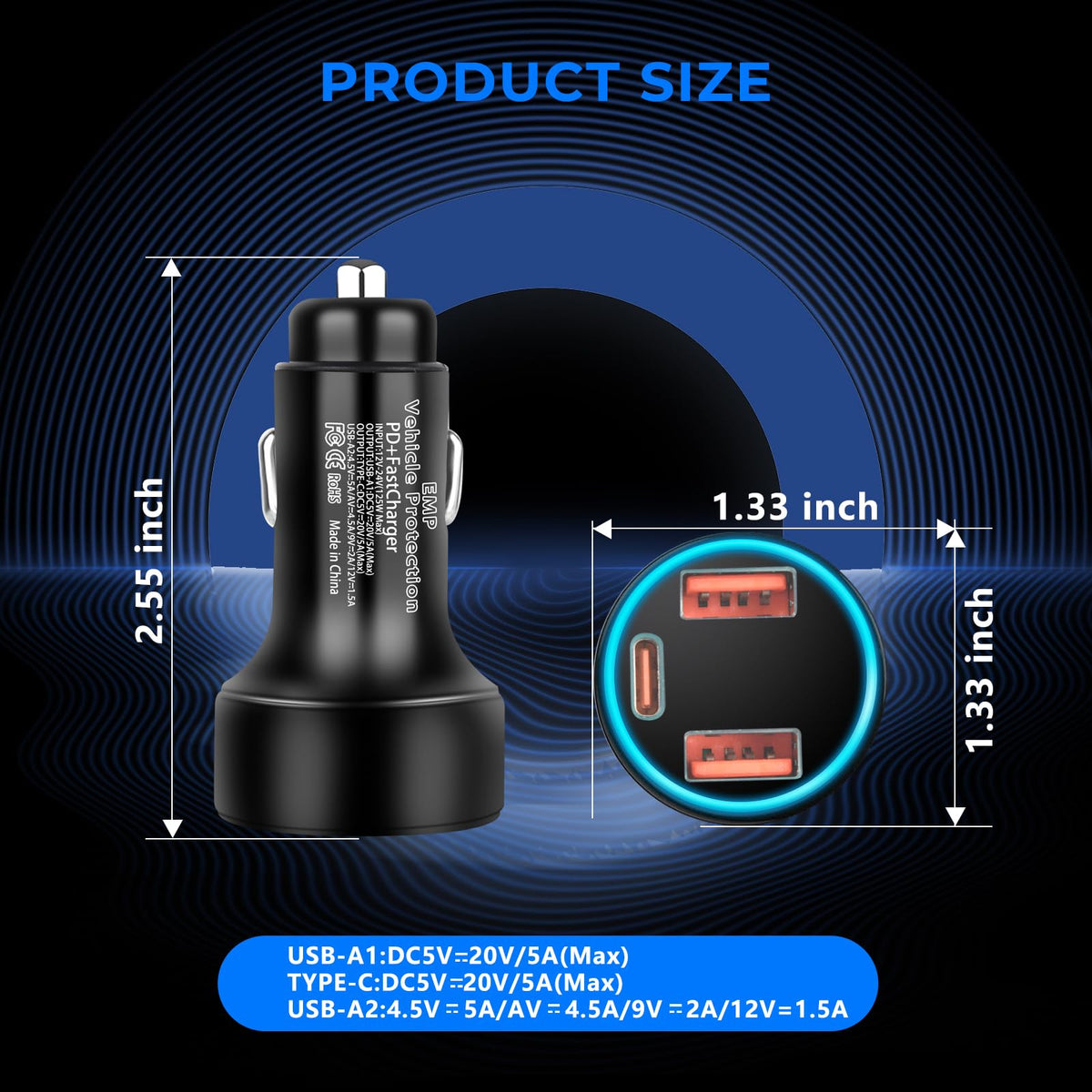 Vehicle Protection with USB Sockets for 12-Volt DC R288126