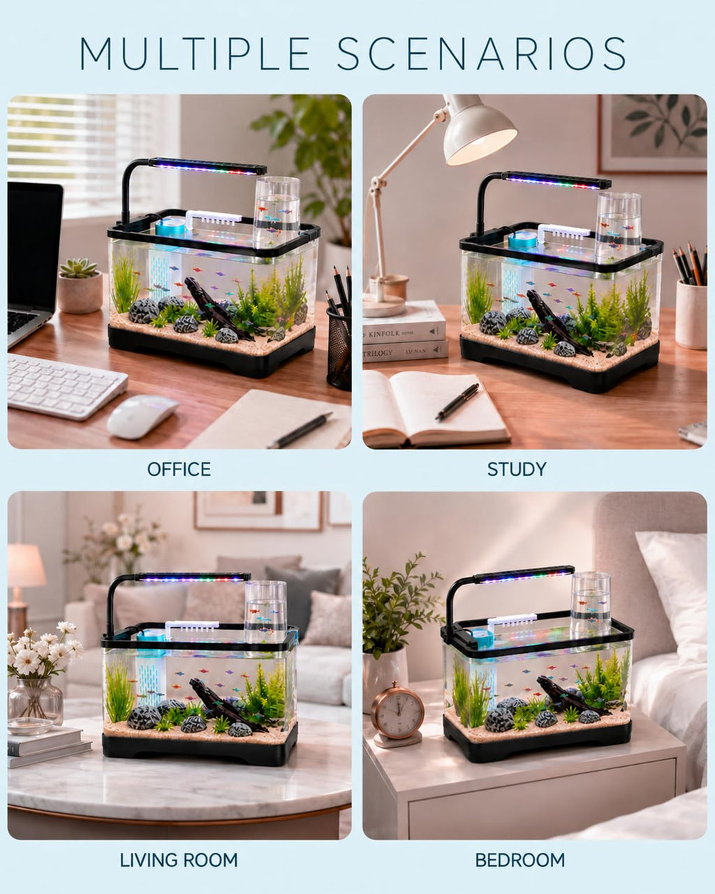 3 Gallon Acrylic Aquarium Starter Kit M9418