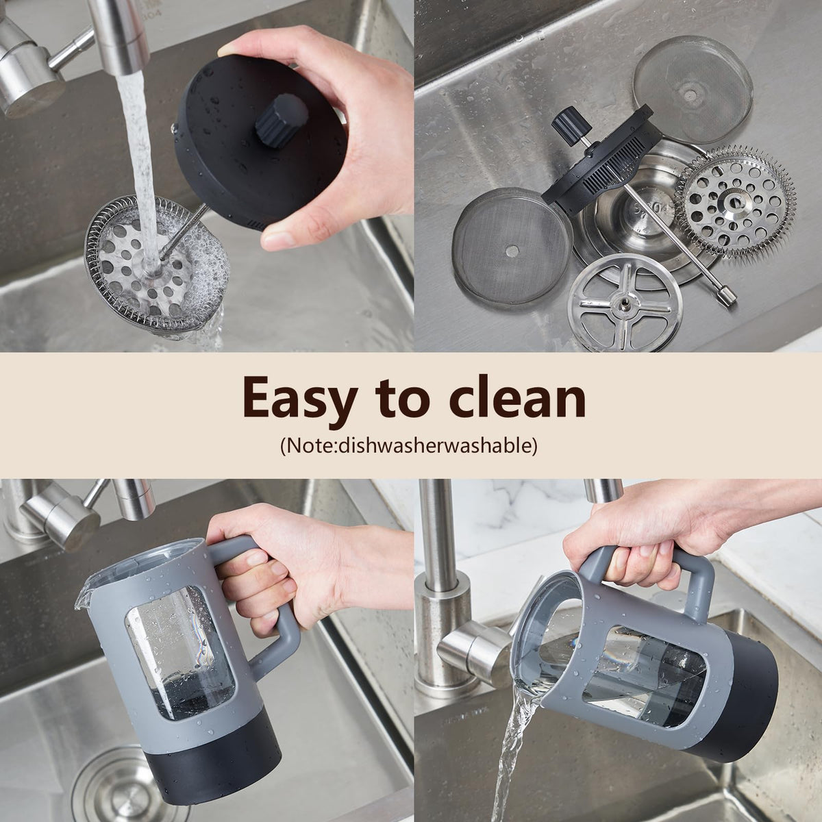 21 oz Heat-resistant Borosilicate Glass French Press Coffee Maker V275