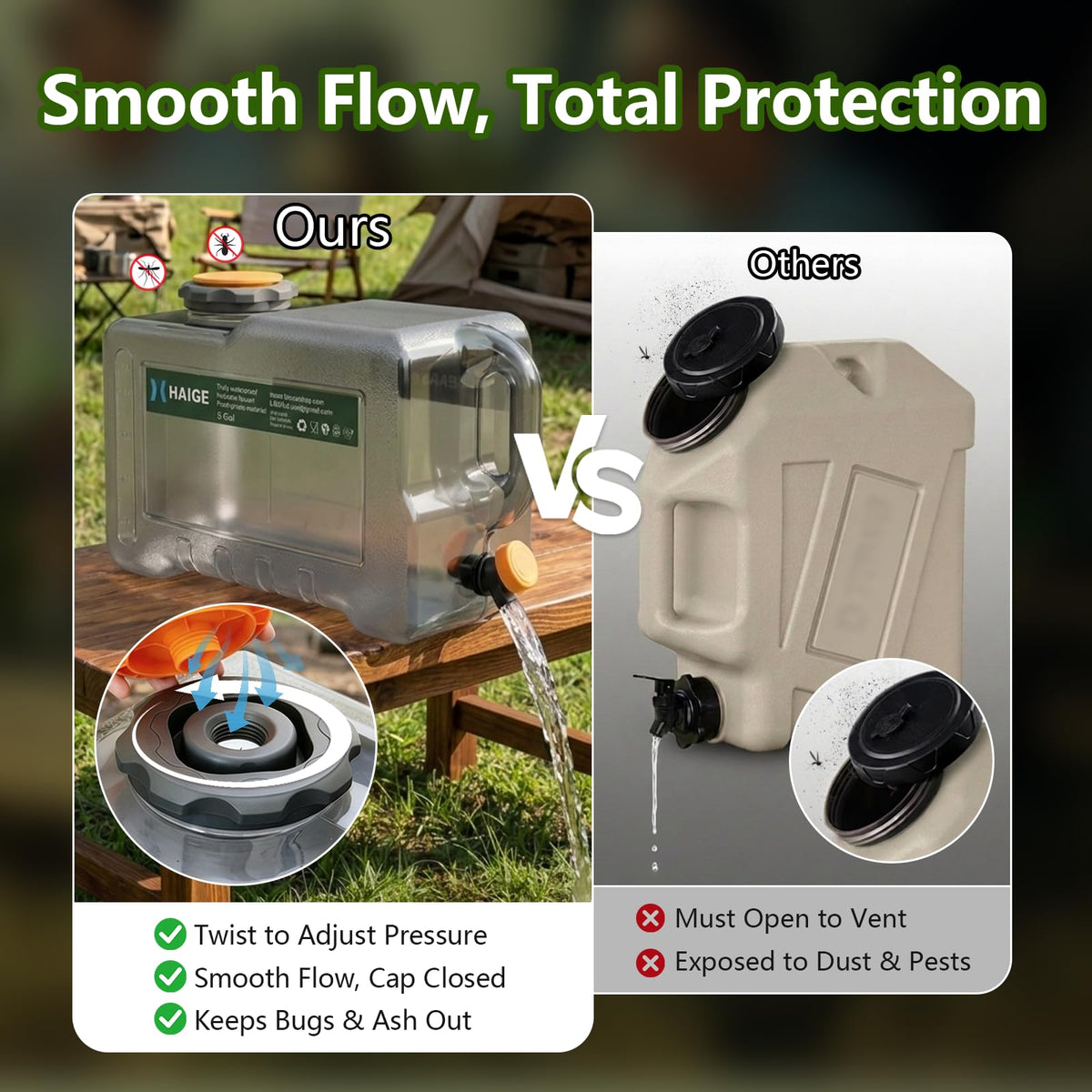 5 Gallon BPA-Free Portable Water Jug with Spigot F422