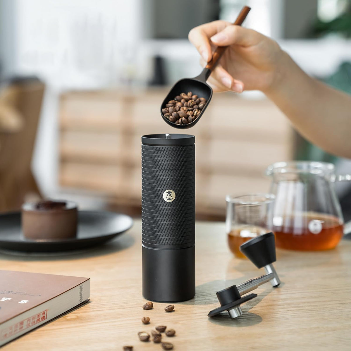 Manual Coffee Grinder with Conical Burr Portable Hand Coffee Grinder Y9203