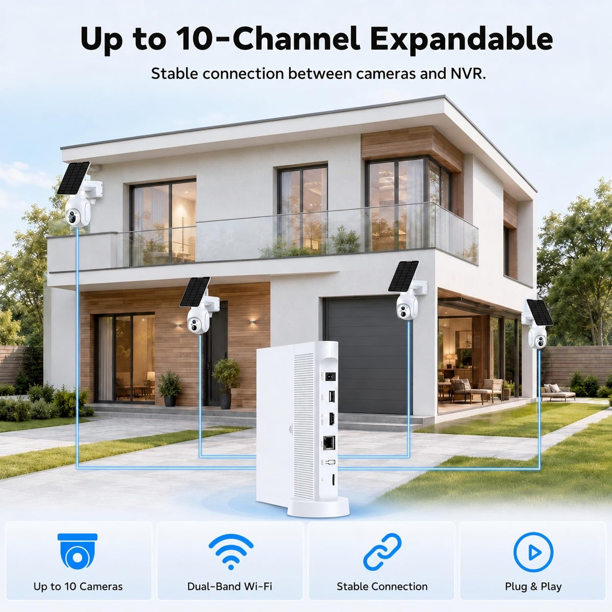 Solar Security Cameras Wireless Outdoor 4 Pack K8389