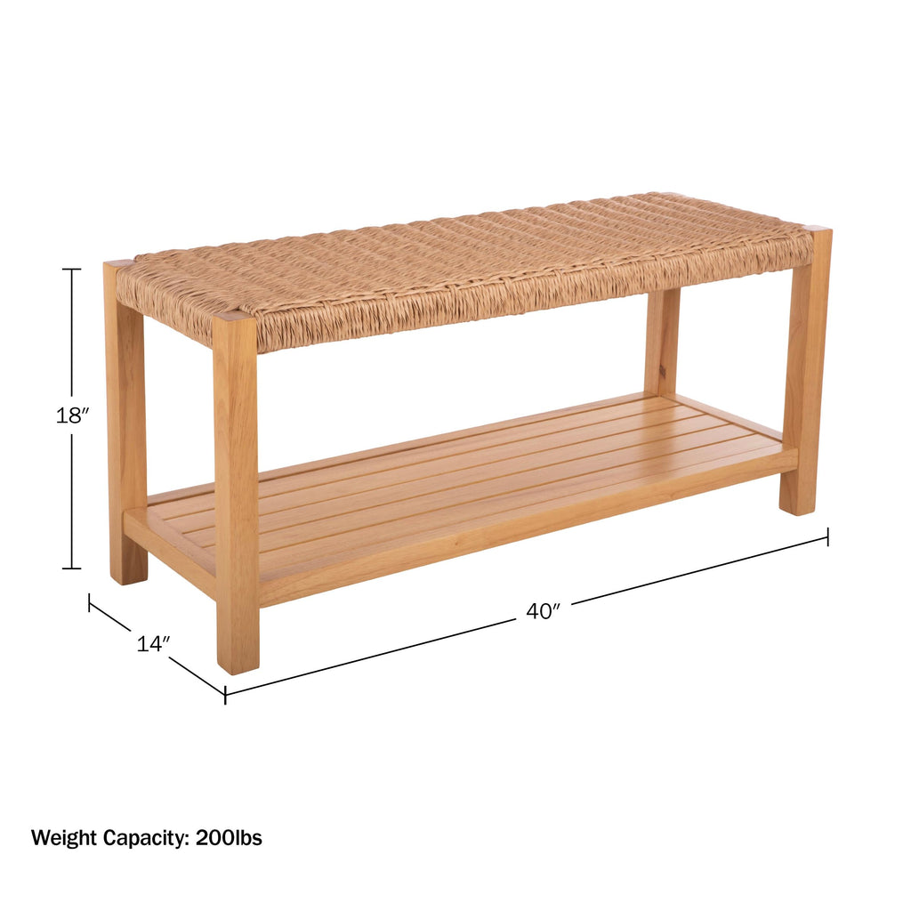 Solid Wood Entryway Bench with Shoe Storage U903620