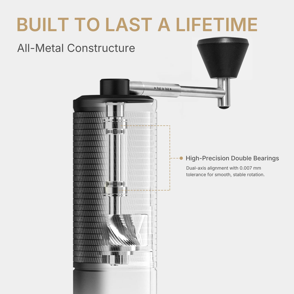 Manual Coffee Grinder 50 Adjustable Settings 42mm Stainless Steel Burr 30g Capacity J178217