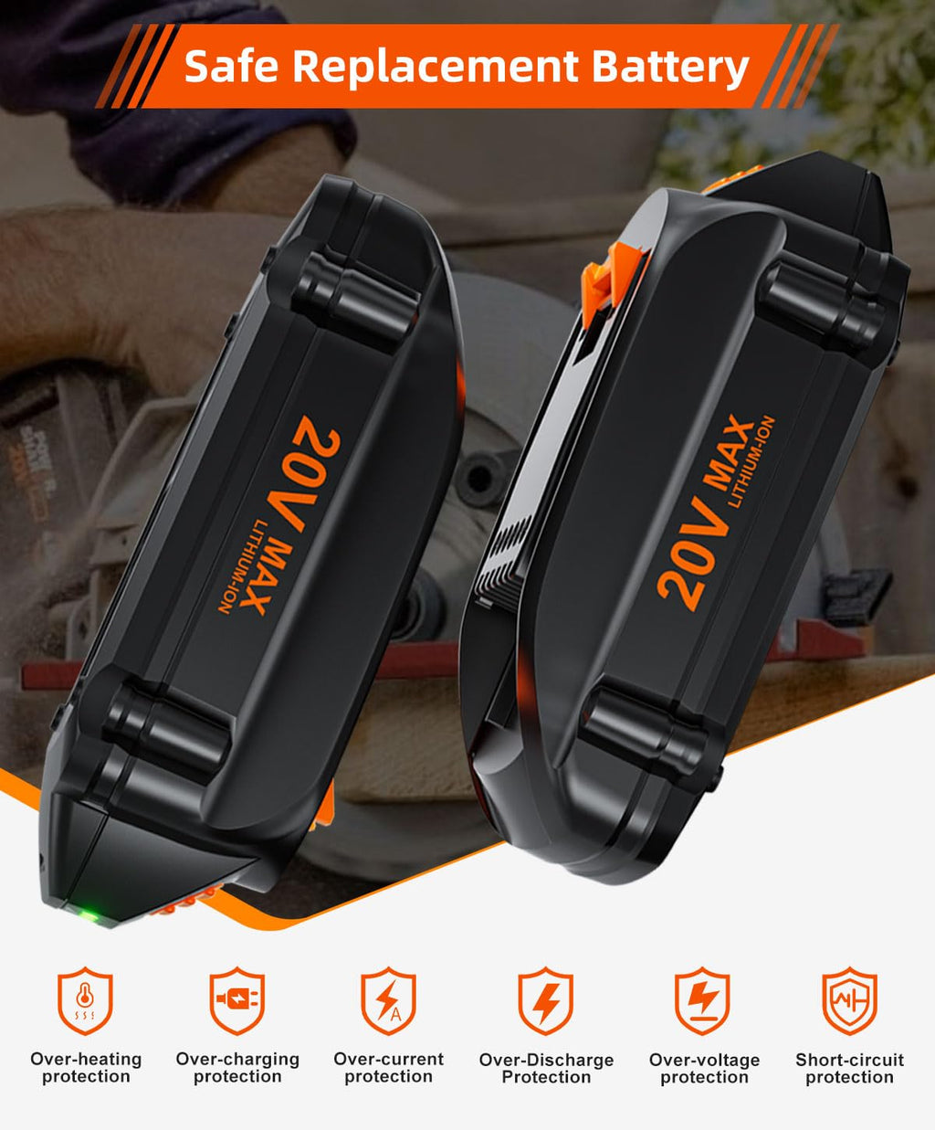 20V 4.0Ah Battery Replacement K709