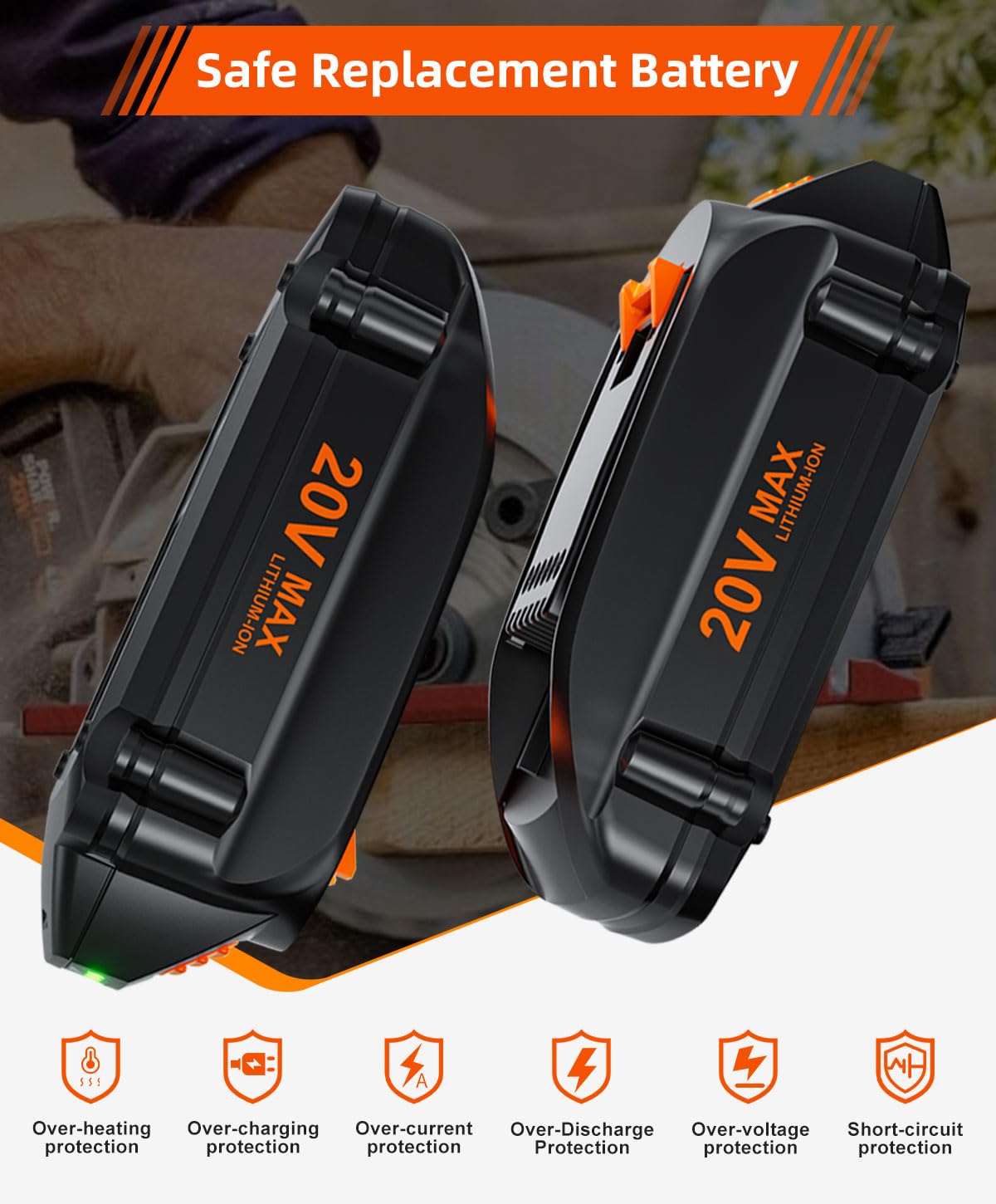 20V 4.0Ah Battery Replacement K709