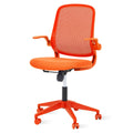 Orange Ergonomic Mesh Office Chair with Flip-Up Arms I120923