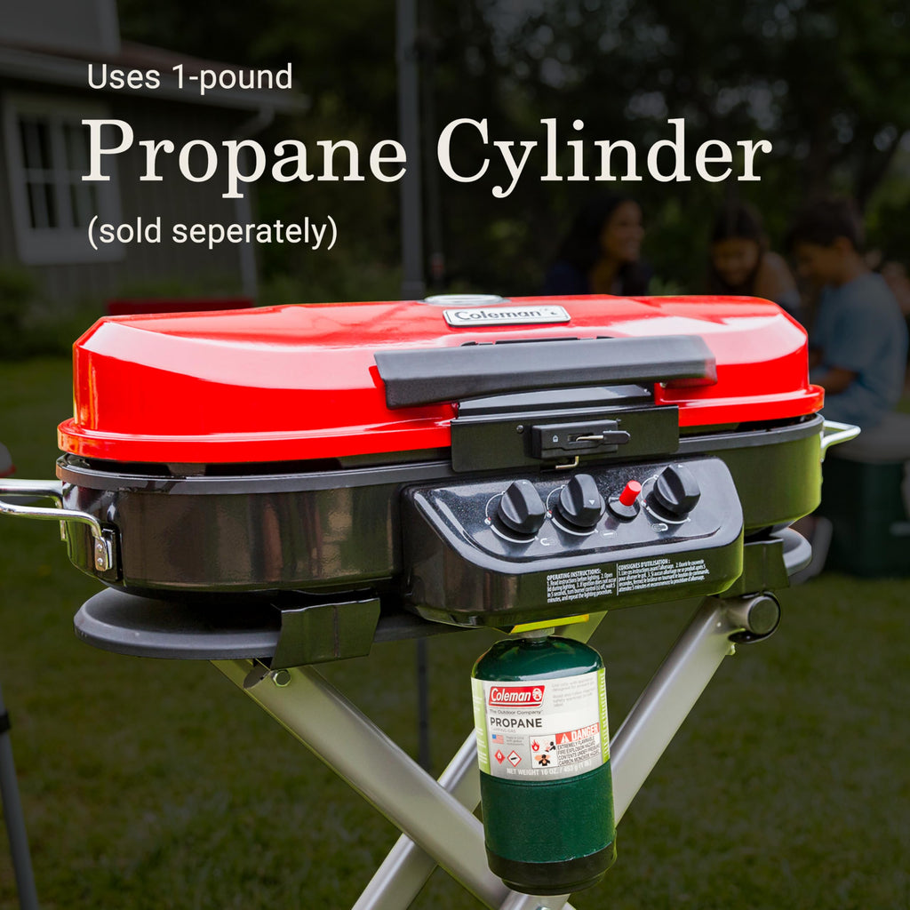 Portable Propane Grill, 3 Burners, Red W369