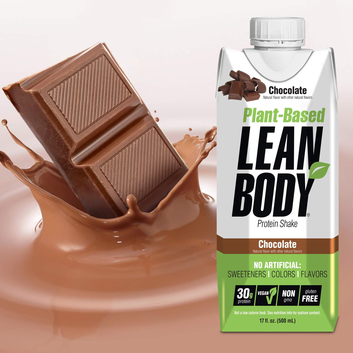 Plant-Based Vegan Chocolate Protein Shake, 30g Protein, Pack of 12 F303