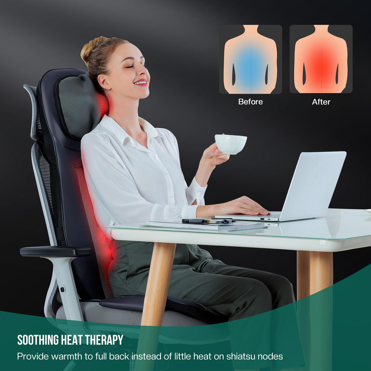 Shiatsu Neck Back Massager with Heat B701484