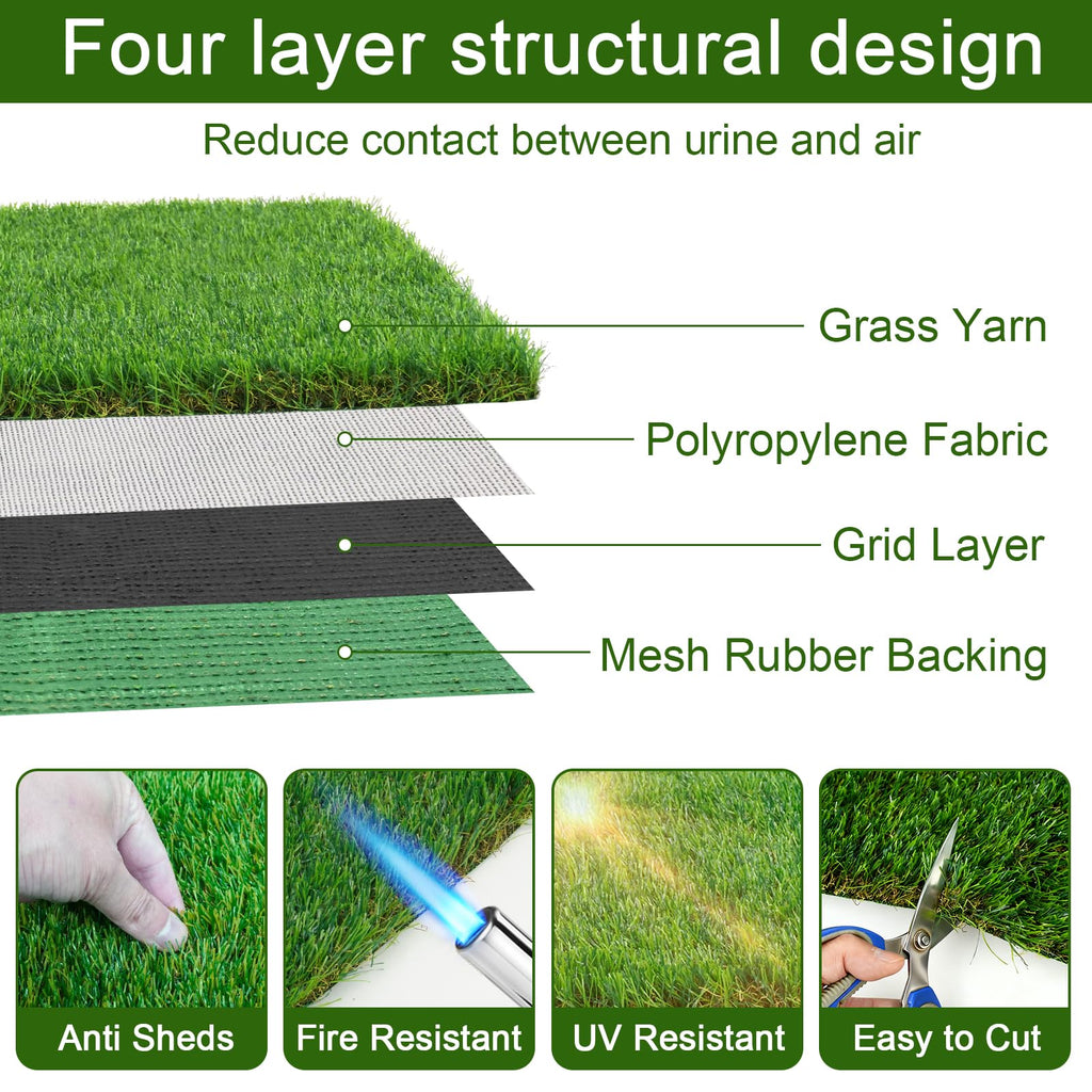 2 Pack 14 x 18 Inch Artificial Grass Dog Pee Pads G941
