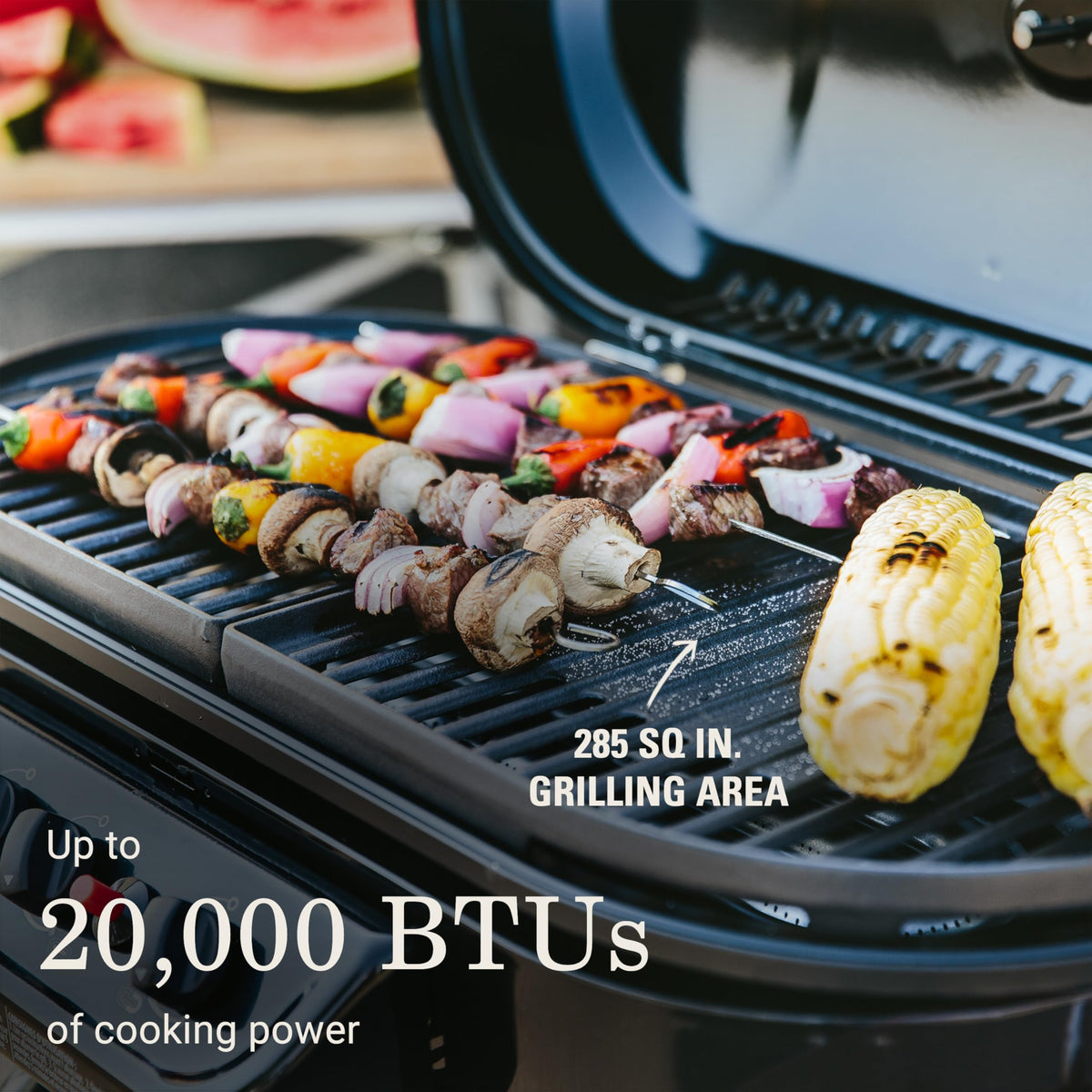 Portable Propane Grill, 3 Burners, Red W369