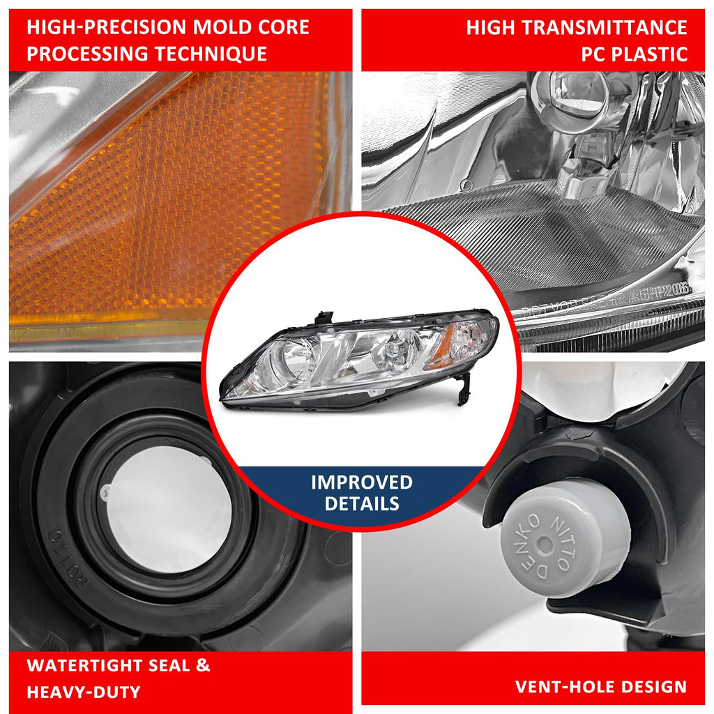 2006-2011 Honda Civic Halogen Headlight S57364