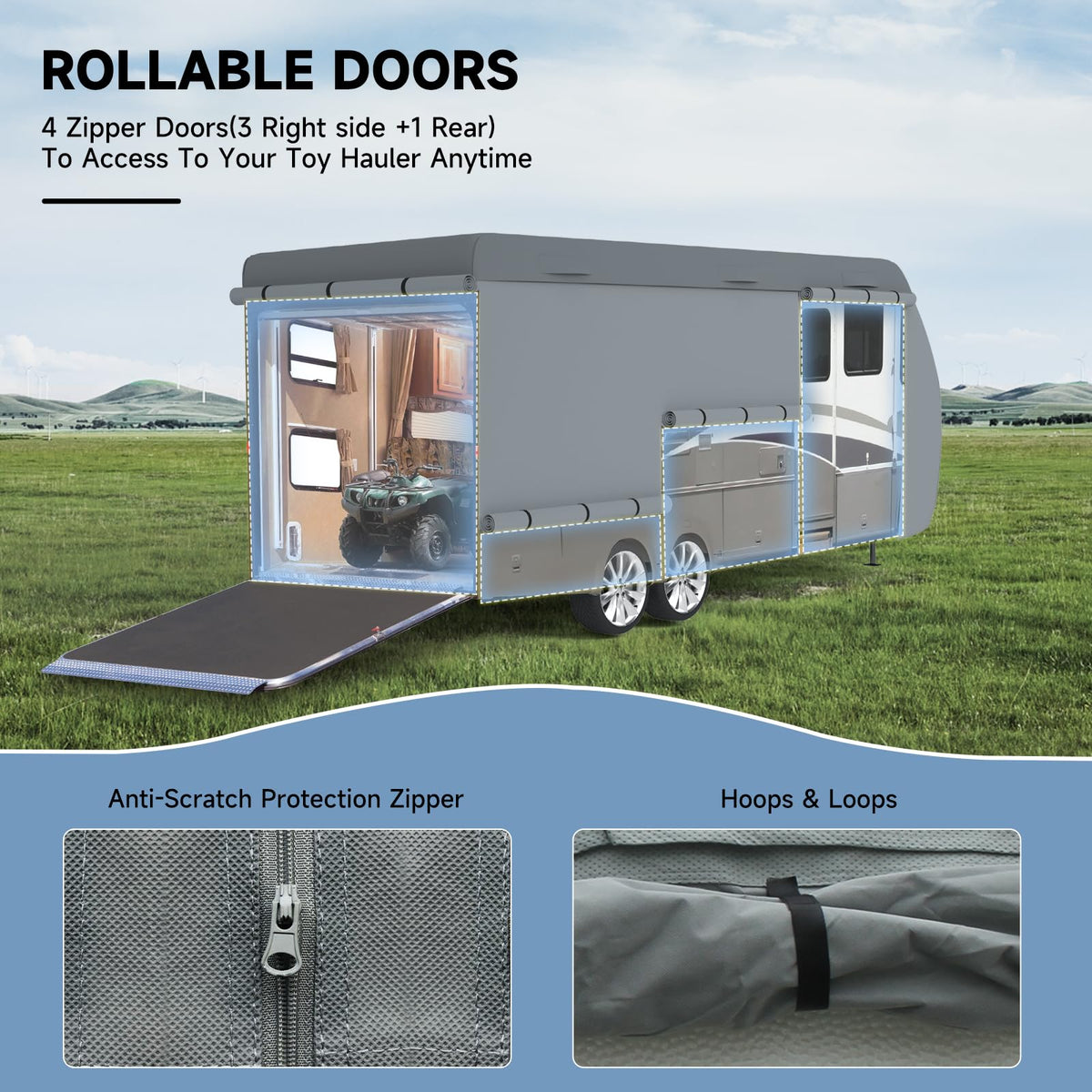7 Layers Travel Trailer Cover Fits 30'-33' B820144