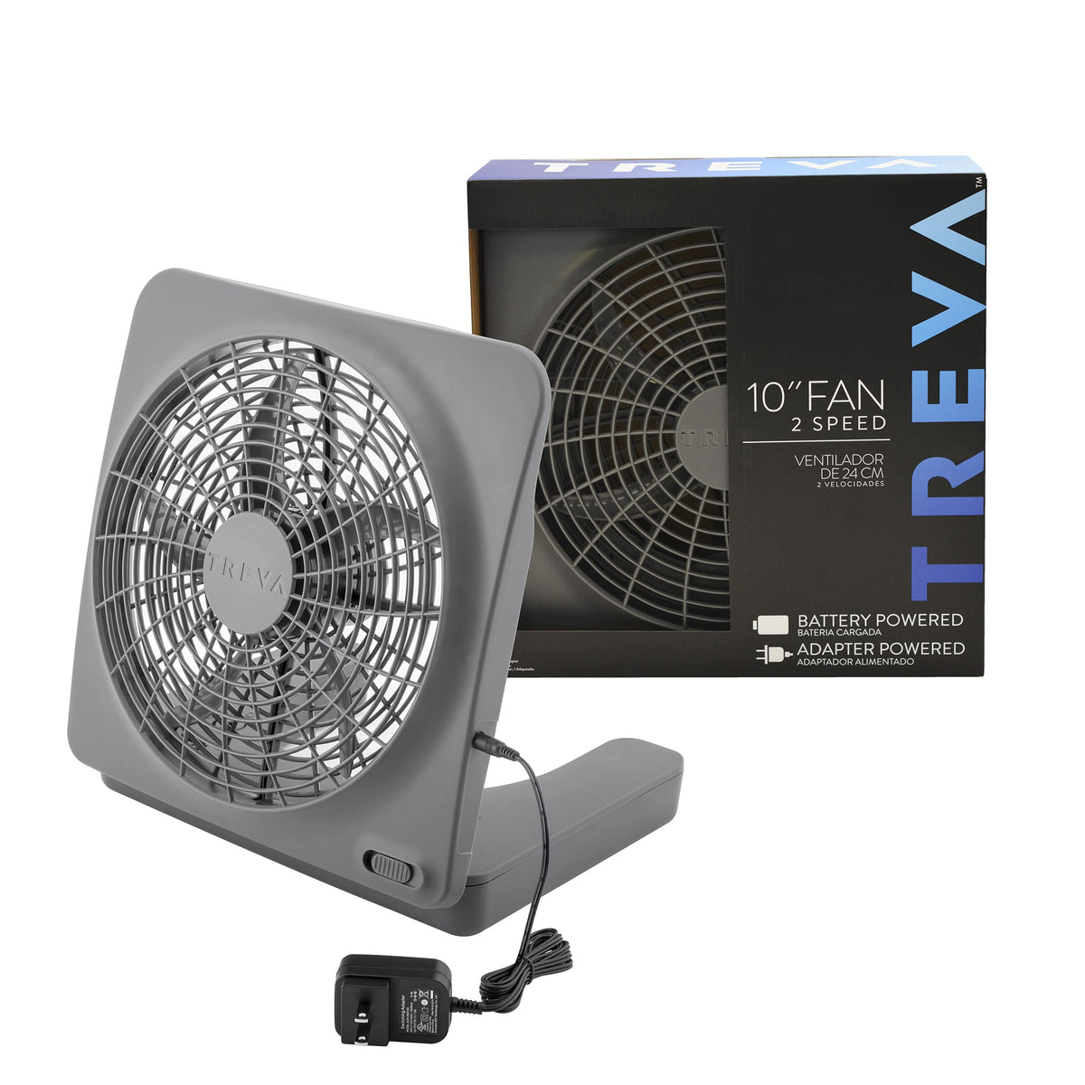 10 in Portable Desktop Battery Fan 2-Speed C8796