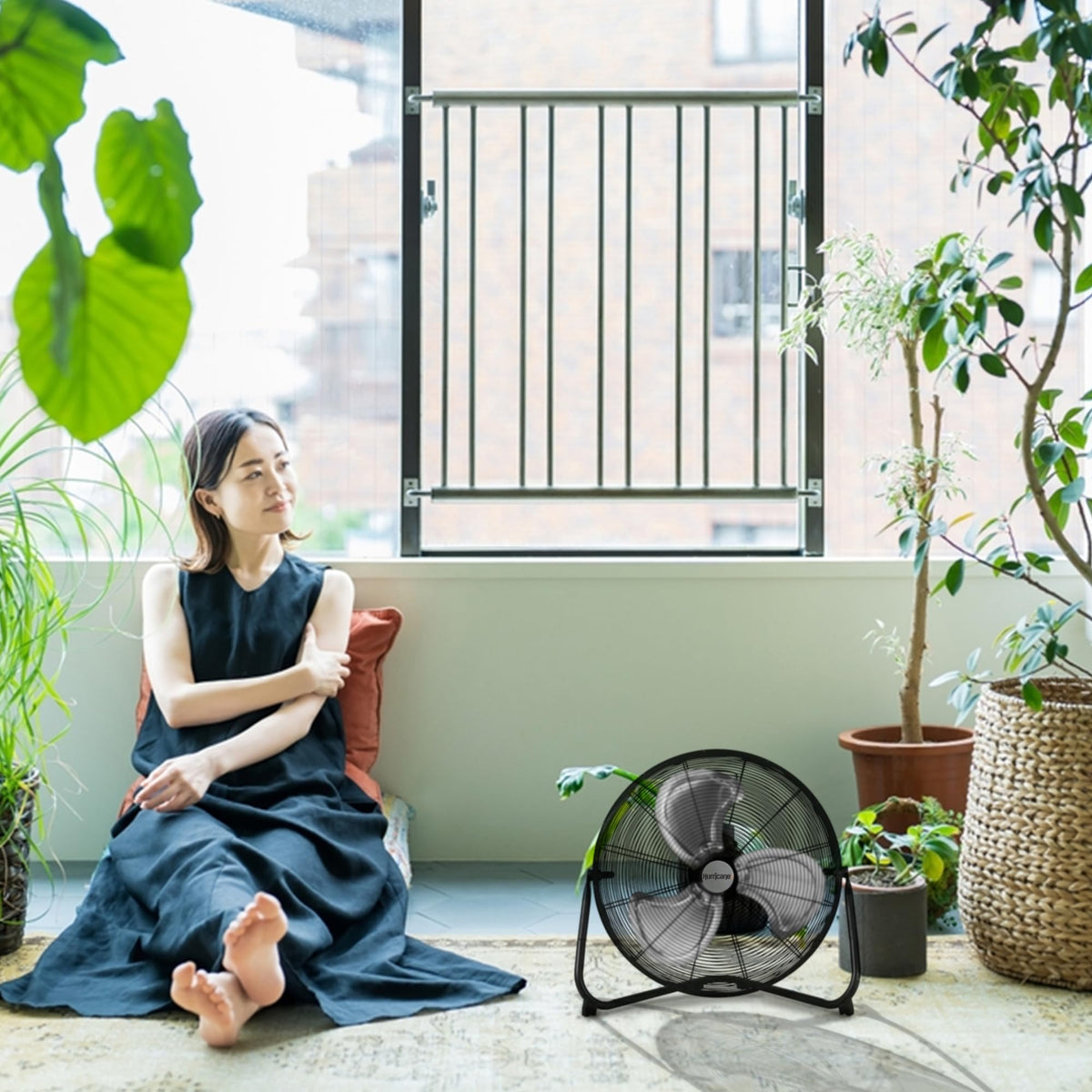 Black 20in 3 Speeds Floor Fan 2 Pack F332