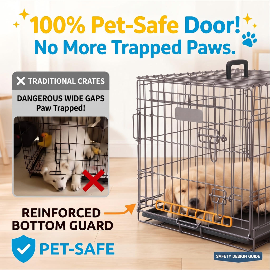 48inch 2-Door Foldable Metal Wire Dog Crate P943383