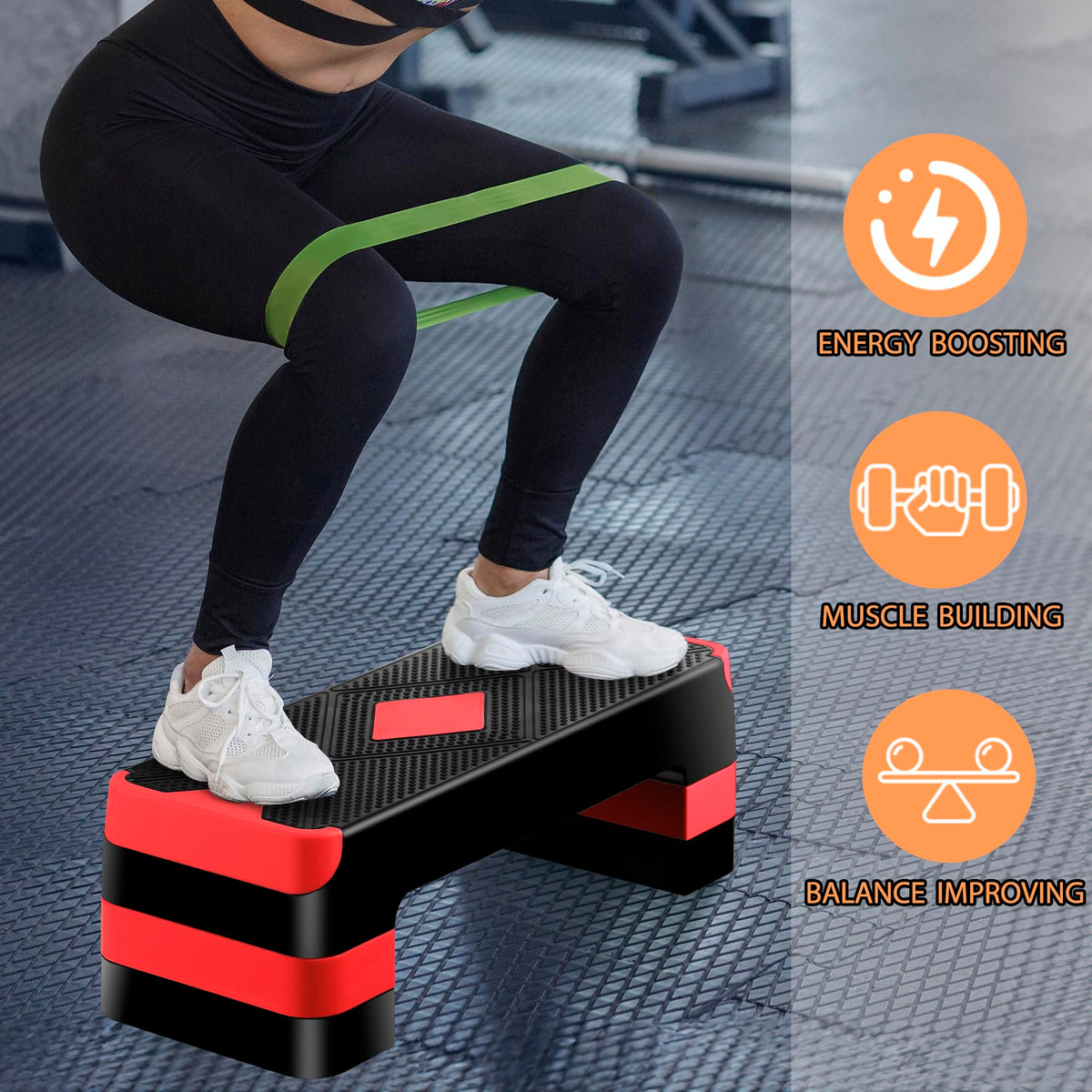 Adjustable Aerobic Stepper with Risers G4814