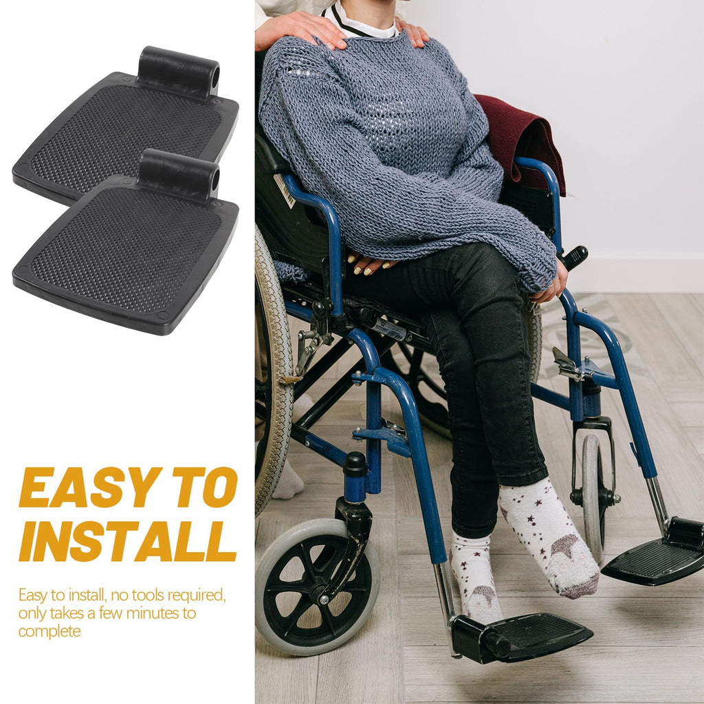 Heavy Duty Wheelchair Footplates Plastic Footrest Pair G93473