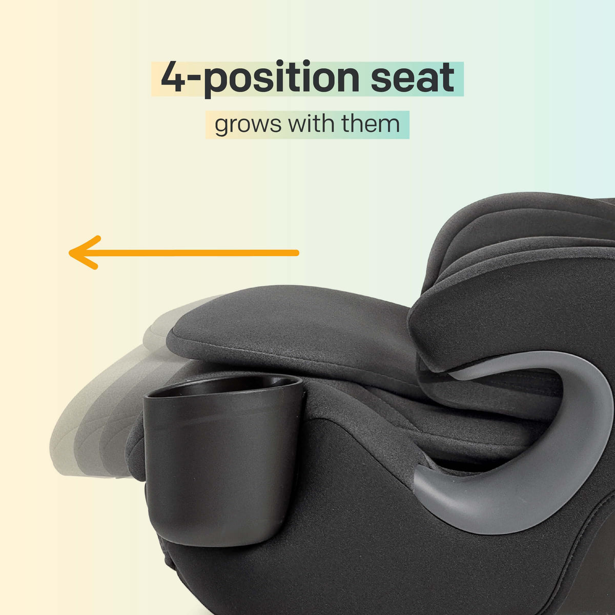 Harness Booster with Rigid Latch, 7-Position Footrest J121