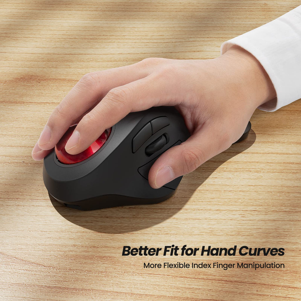 Wireless Trackball Mouse Ergonomic I7610
