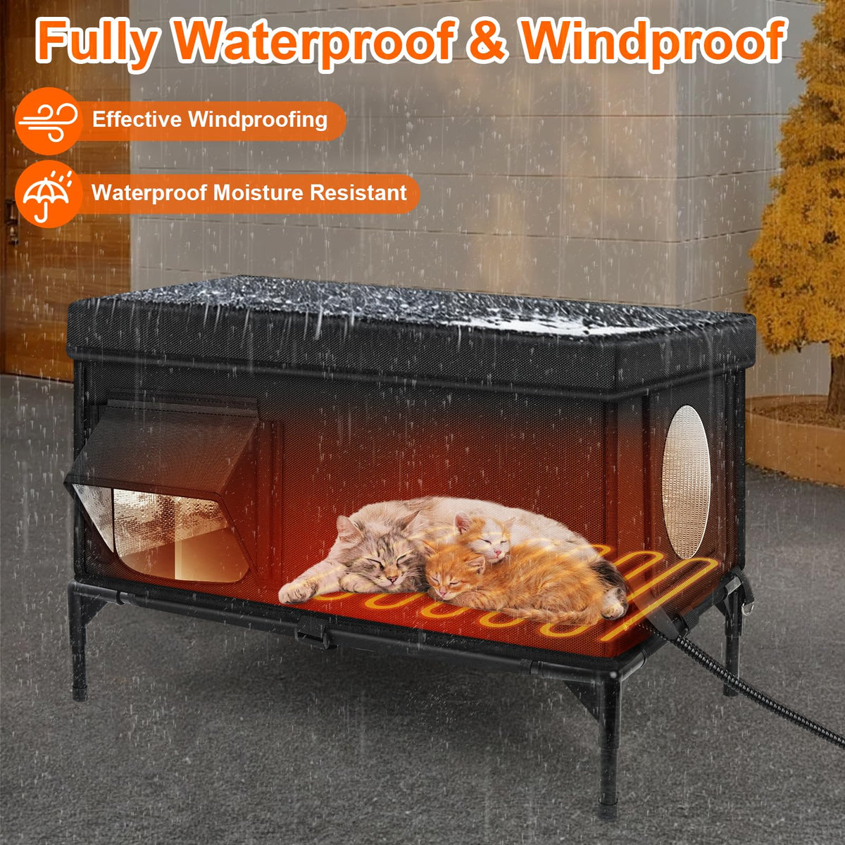 Insulated Heated Cat House Q215449