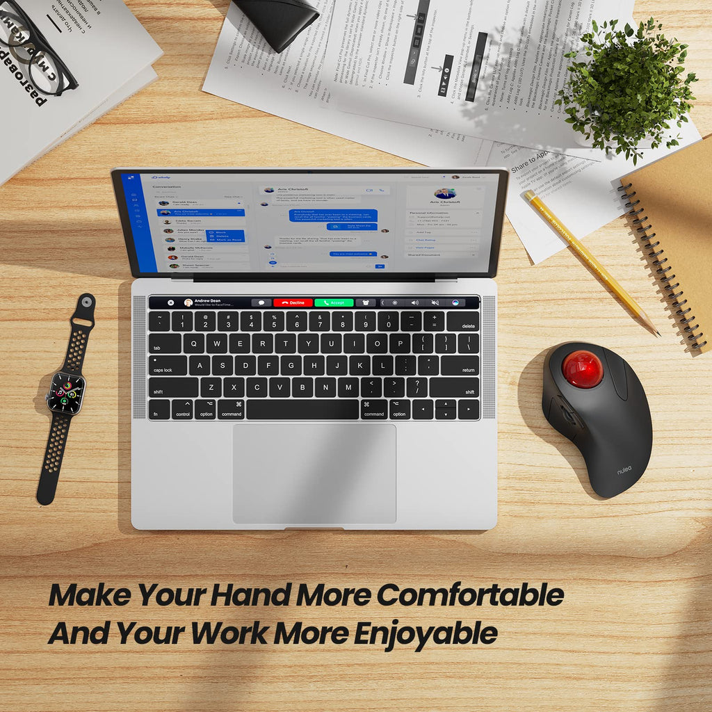 Wireless Trackball Mouse Ergonomic I7610