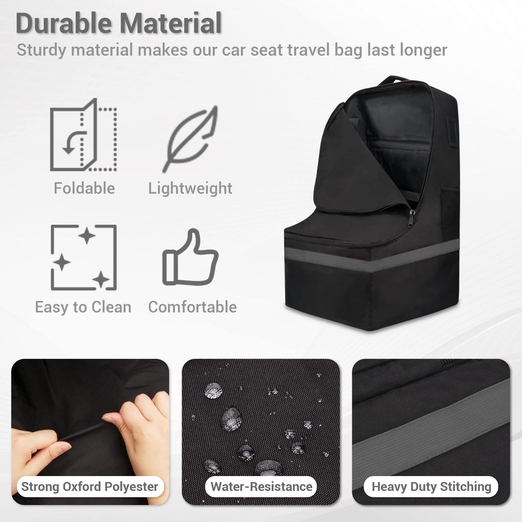 Padded Gray Car Seat Travel Bag W956