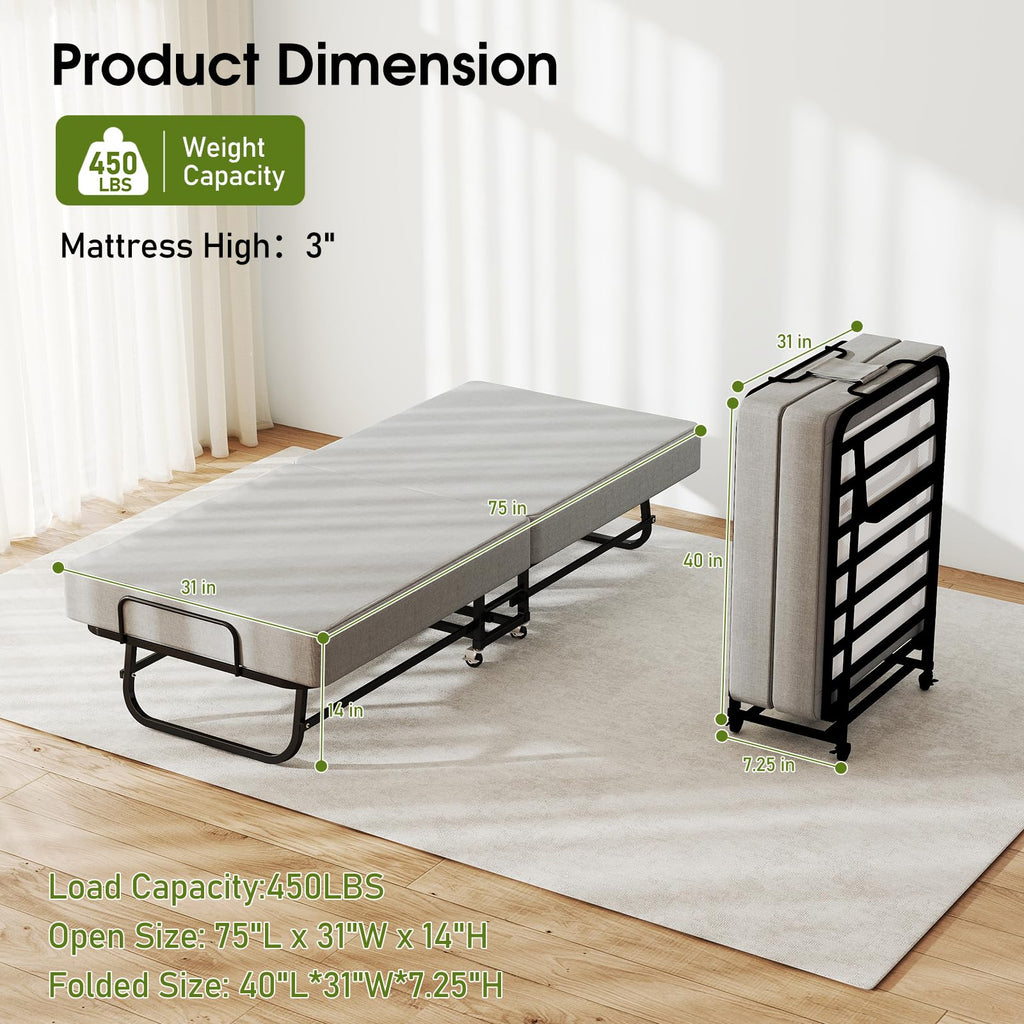 Folding Bed 75" x 31" F411950