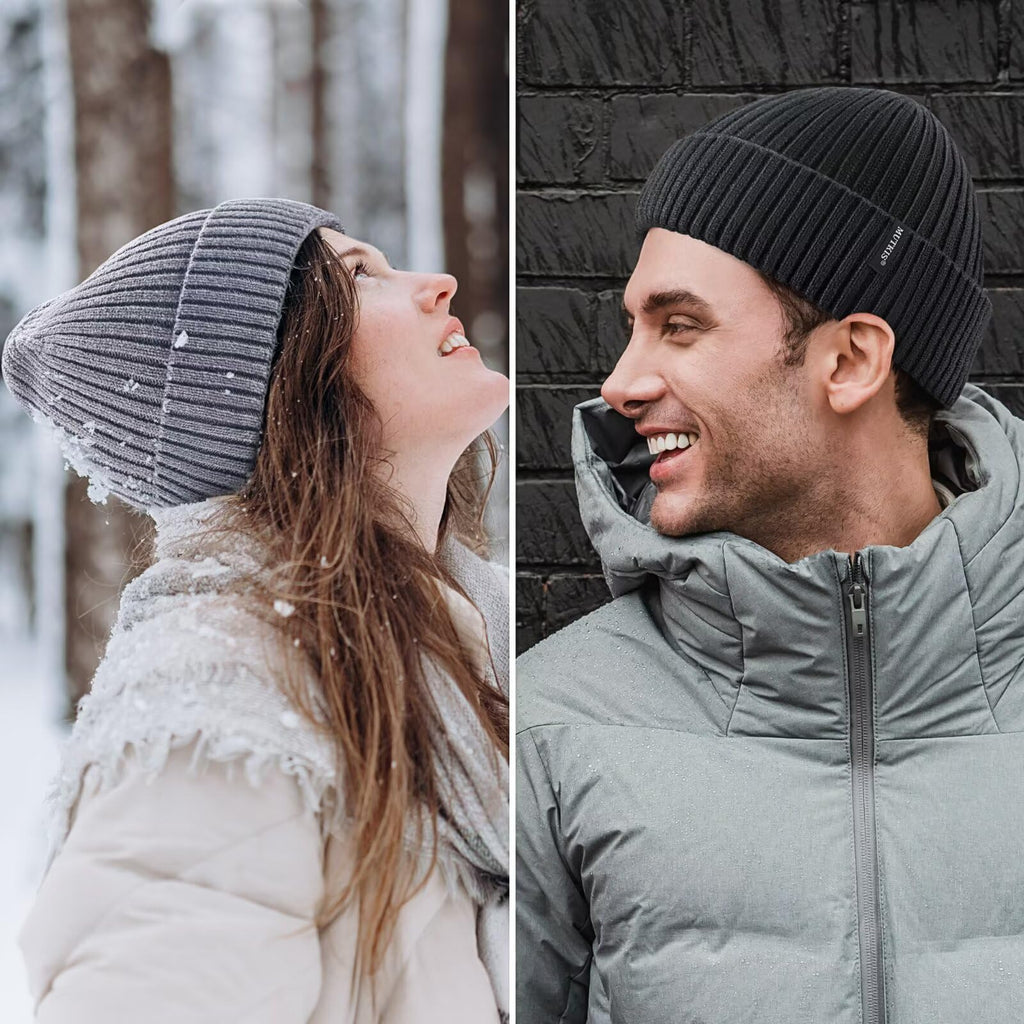 Merino Wool Knit Beanie Hat R977