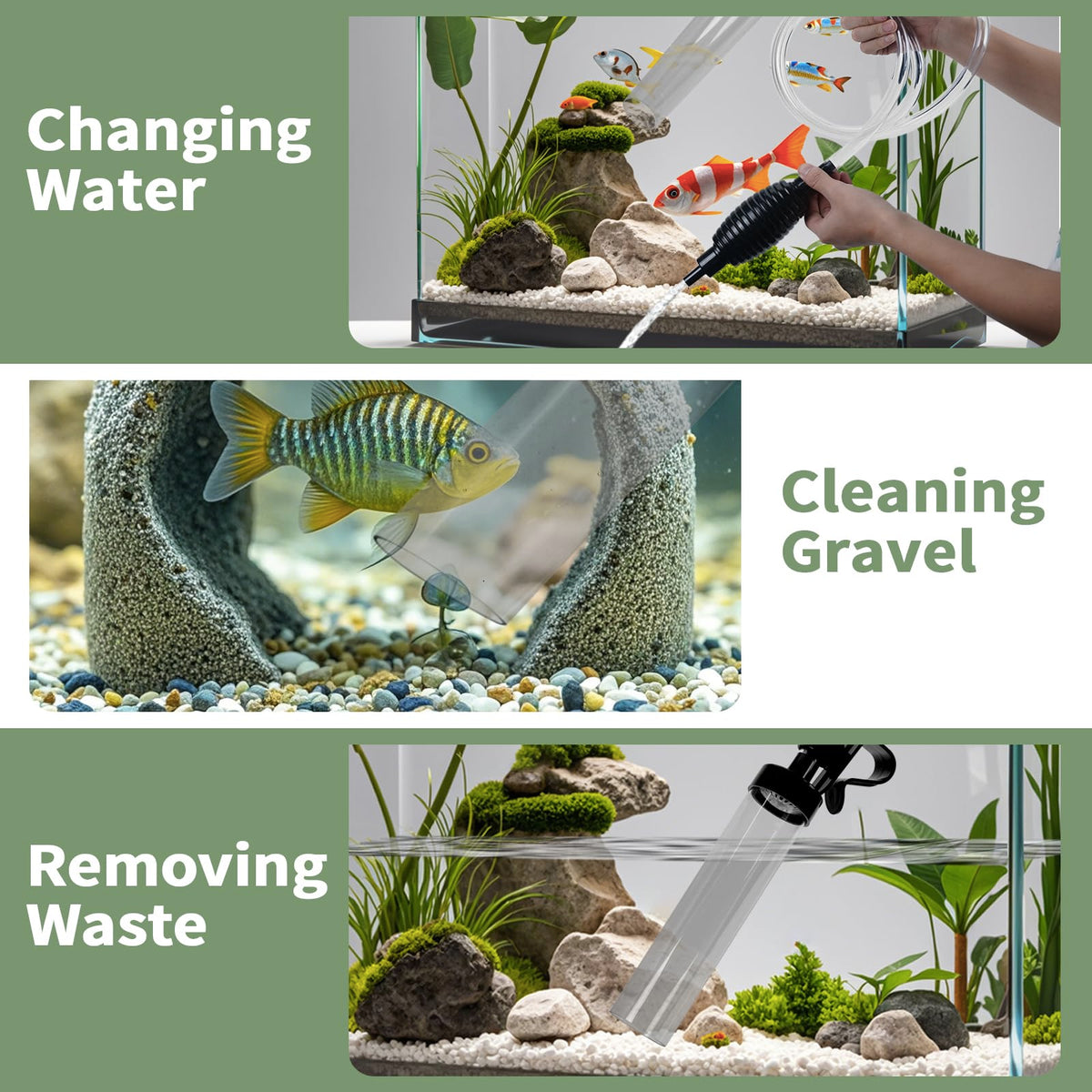 Aquarium Siphon Cleaner Fish Tank Water Changer Kit E6835