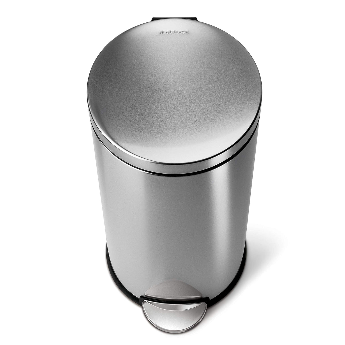 30L Brushed Stainless Steel Round Step Trash Can N43987