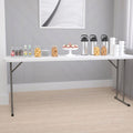 6-Foot White Plastic Folding Training Table P330969