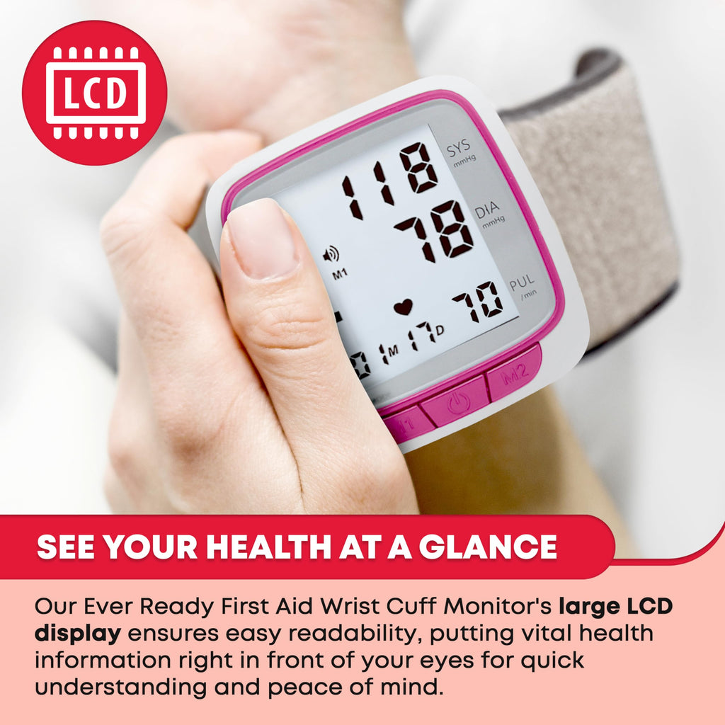 Pink Wrist Blood Pressure Monitor S7475