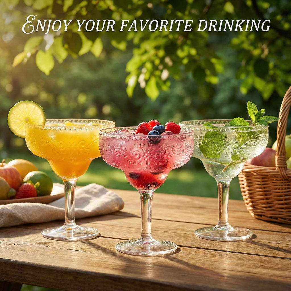 6 Pack 16oz Clear Acrylic Margarita Glasses K398