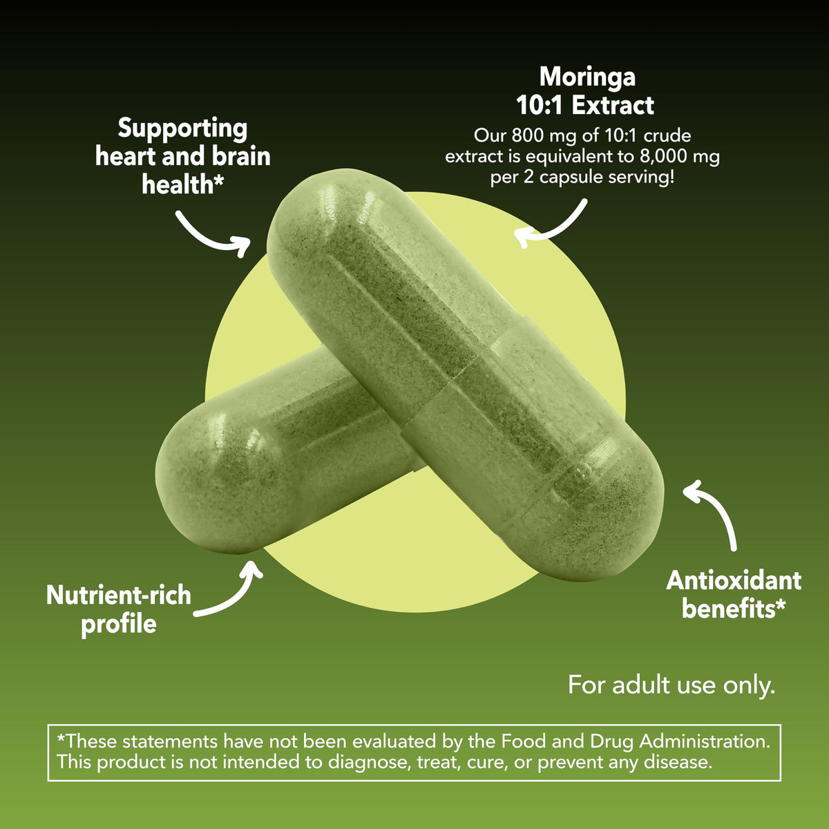 Moringa Capsules 800mg 120 Count I669