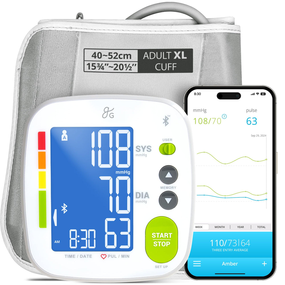 Blood Pressure Monitor XL Cuff D5591