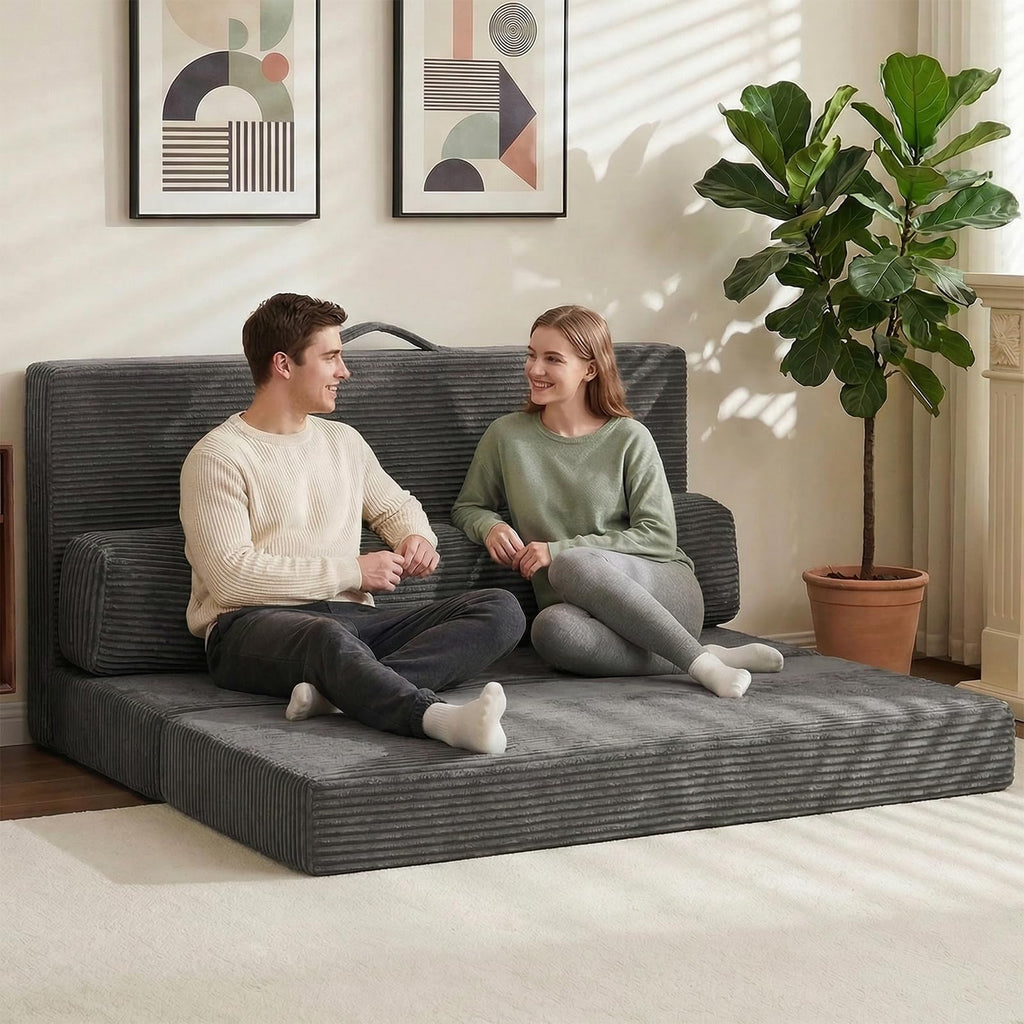 6 inch Tri-Folding Full Size Grey Mattress R351