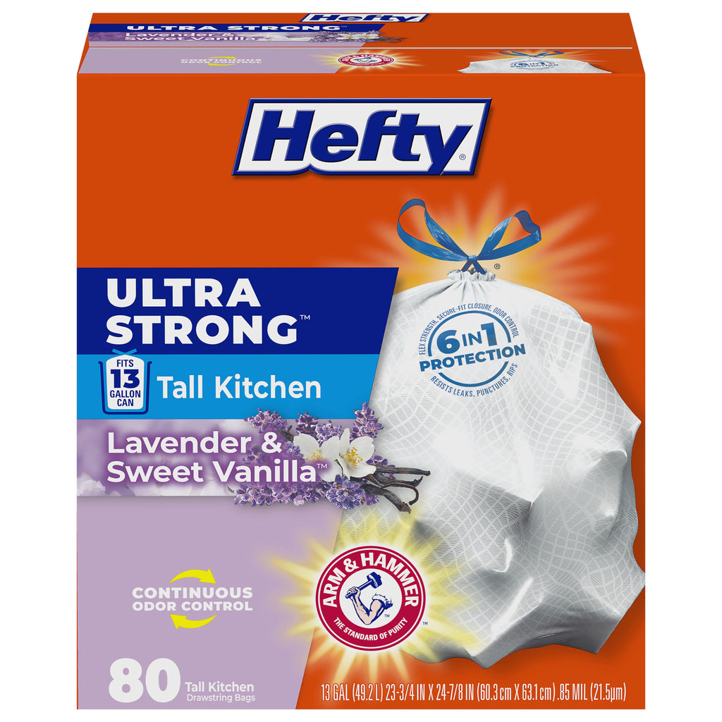 13 Gal White Kitchen Trash Bags 80ct R309299