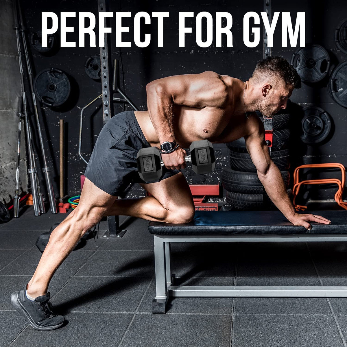 PVC Coated Hex Dumbbells U85530
