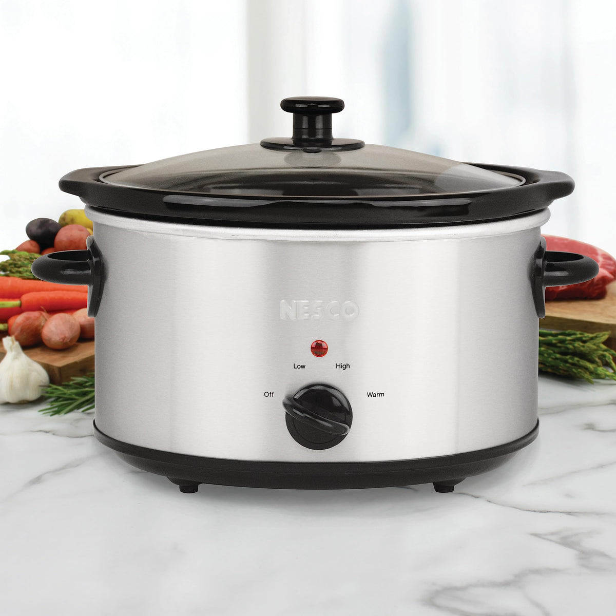 Slow Cooker 4 Quart Silver G83766
