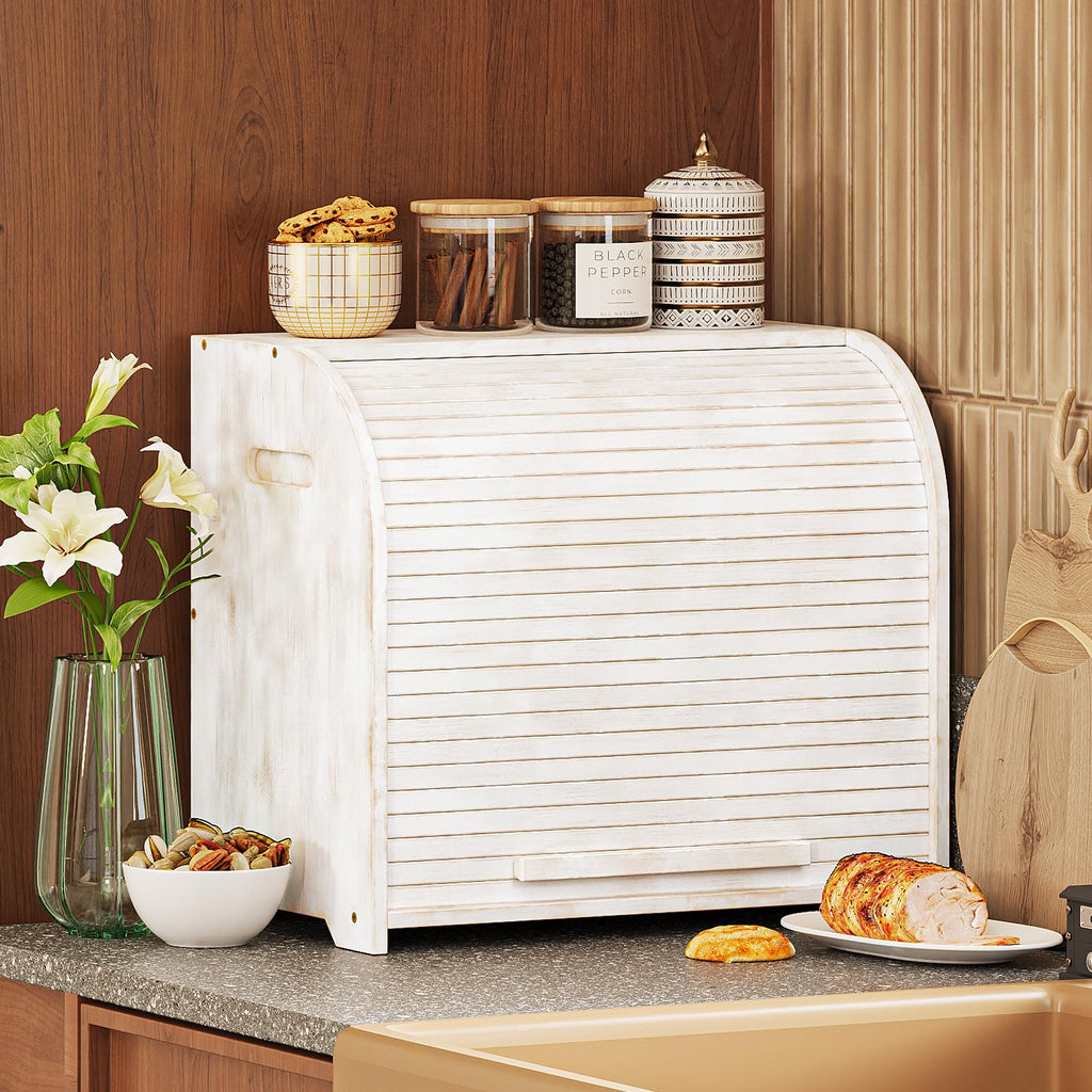 Bamboo Roll Top Bread Box U53617